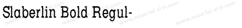 Slaberlin Bold Regul字体转换